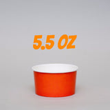 apo cup® Customizable 5.5oz Paper Yogurt Cup / Food Container - Colors - CRS APO - 5