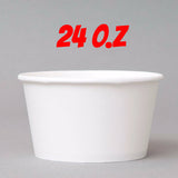 apo cup® Customizable 24oz Paper Yogurt Cup / Food Container - WHITE - CRS APO