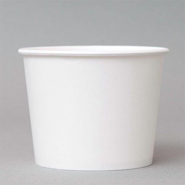 apo cup® Customizable 32oz Paper Yogurt Cup / Food Container - WHITE